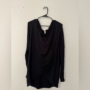 Athleta Purana Wrap Sweatshirt Black Size M